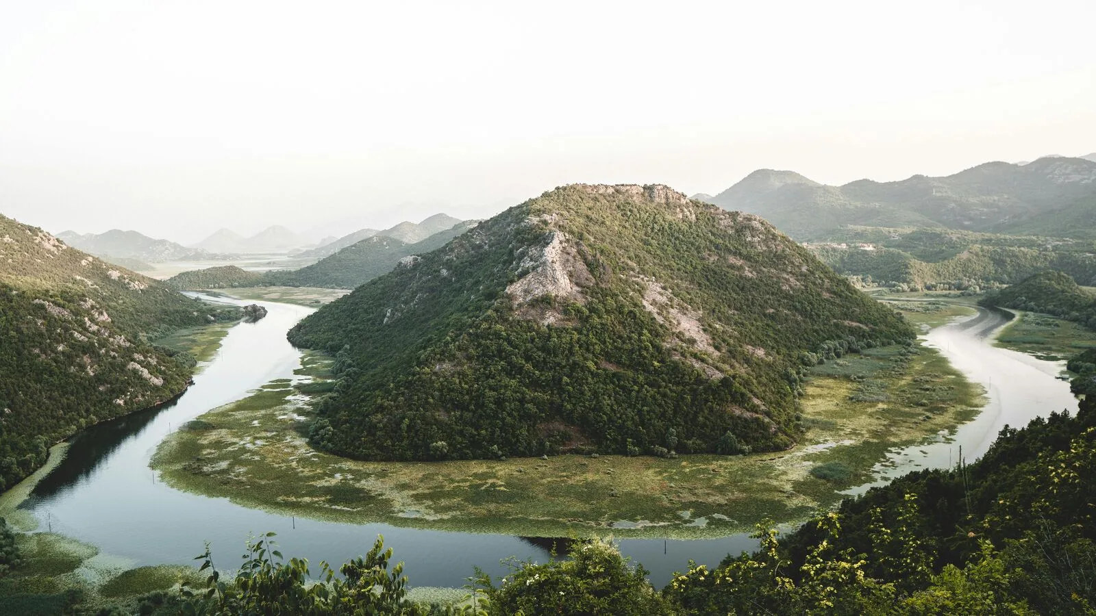 Skadar Lake panoramic view from Pavlova Strana